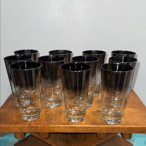 Vintage MCM Dorothy Thorpe Style Highball Glasses- set of 11